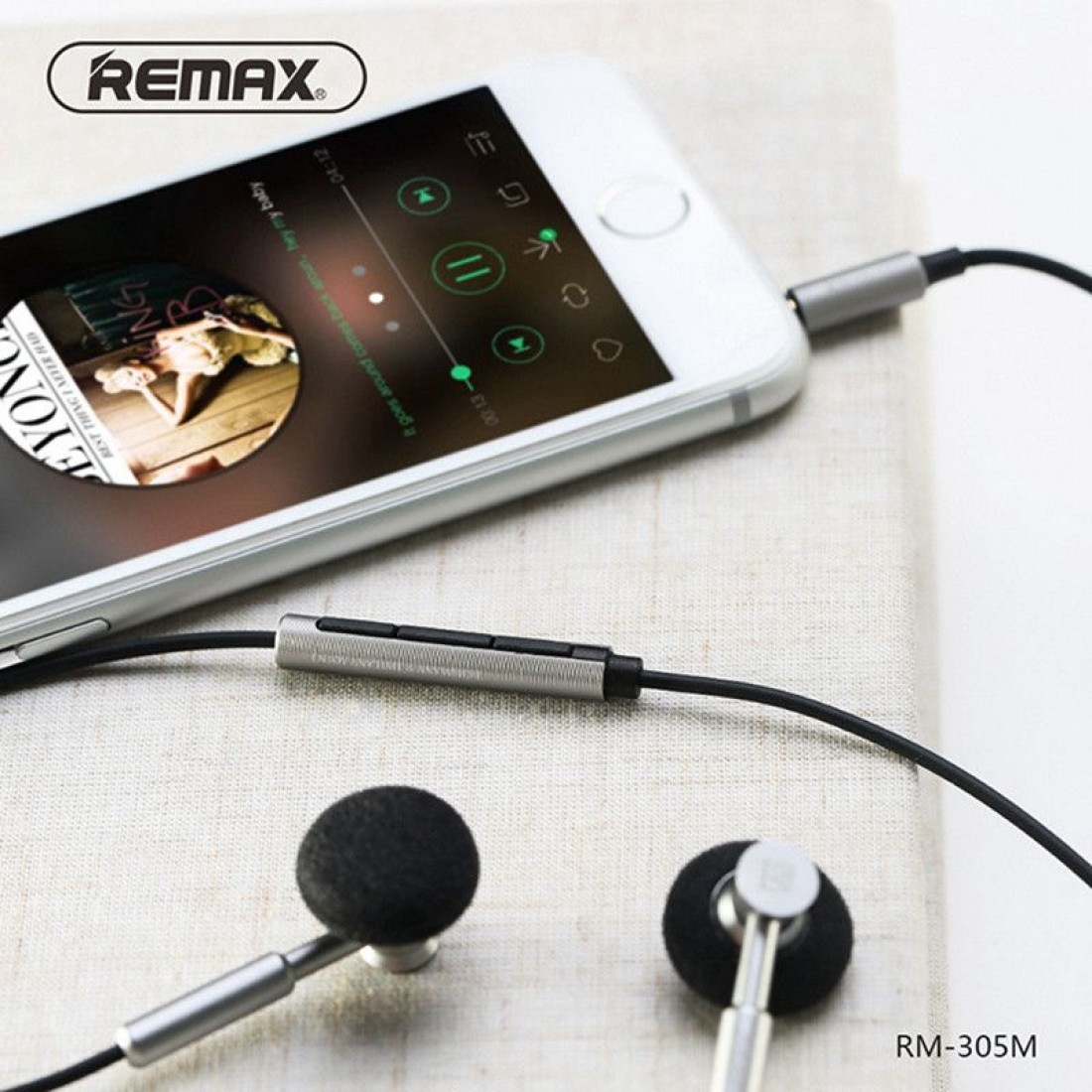 REMAX RM305 Metal Wired Stereo Earphone